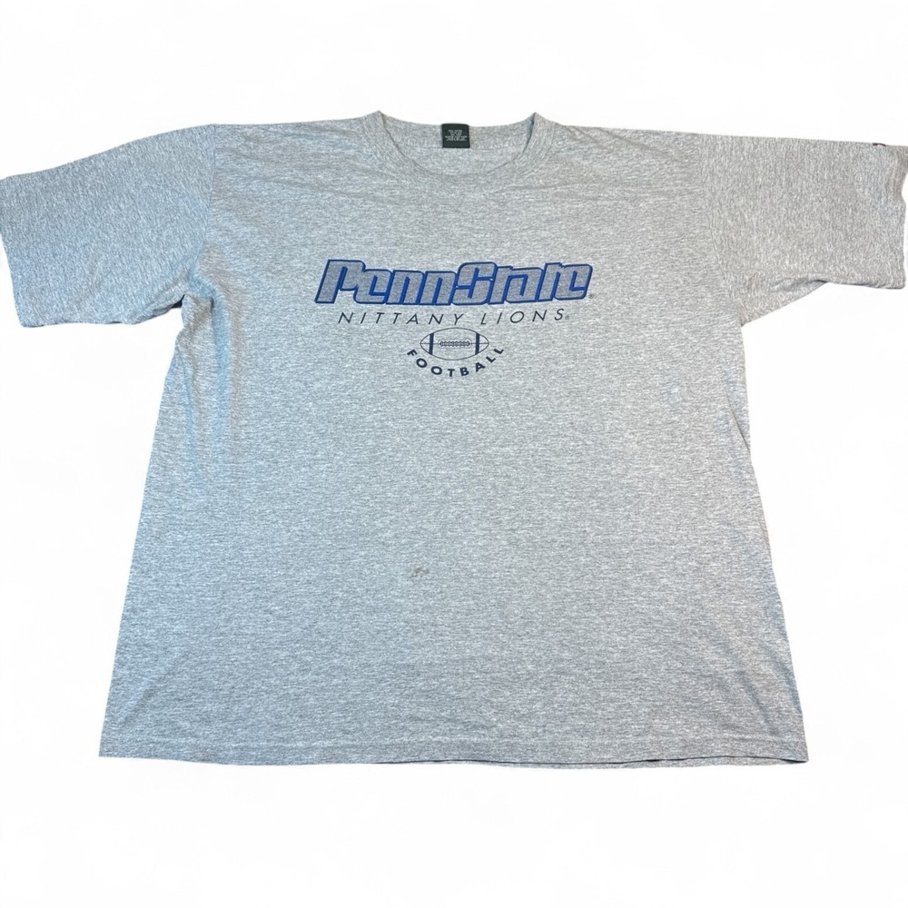 Vintage Penn State Lions T Shirt Adult Size XL Gray Football Nittany Logo NCAA